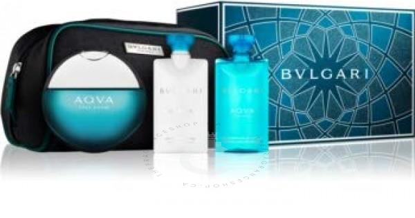 BVLGARI AQVA POUR HOMME トラベルコレクション Bvlgari AQVA Pour Homme EDT for Him 100mL 4pcs Gift Set
